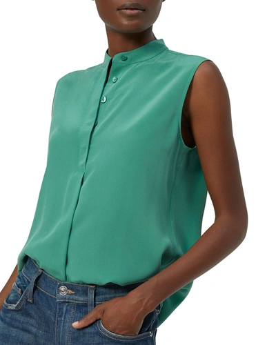 Shop Equipment Therese Sleeveless Silk Top In Spn