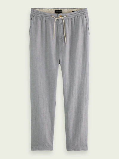 Shop Scotch & Soda Fave Beach Trousers In Grey