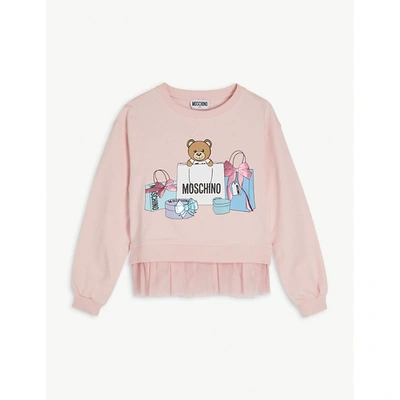 Shop Moschino Girls Sugar Rose Kids Bear Graphic-print Stretch-cotton Sweatshirt 4-12 Years 6 Years