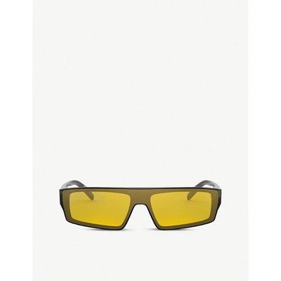 Shop Arnette Men's Black An4268 X Post Malone Acetate Rectangular Sunglasses