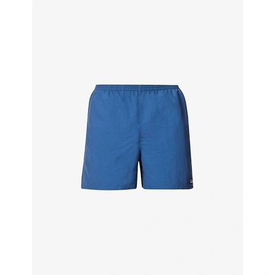 Shop Patagonia Baggies Brand-patch Recycled-nylon Shorts In Stone Blue