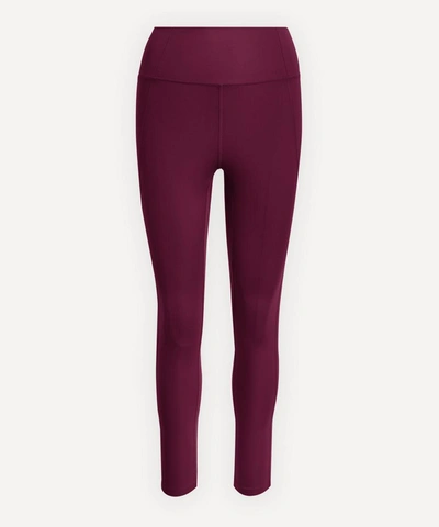 Shop Girlfriend Collective High-rise Pocket Leggings In Plum