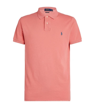 Shop Polo Ralph Lauren Cotton Mesh Custom-fit Polo Shirt In Pink