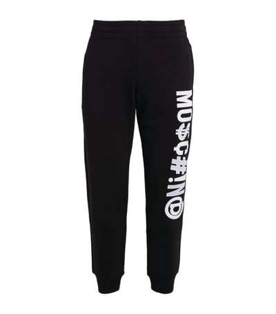 Shop Moschino Keyboard Logo Sweatpants In Black