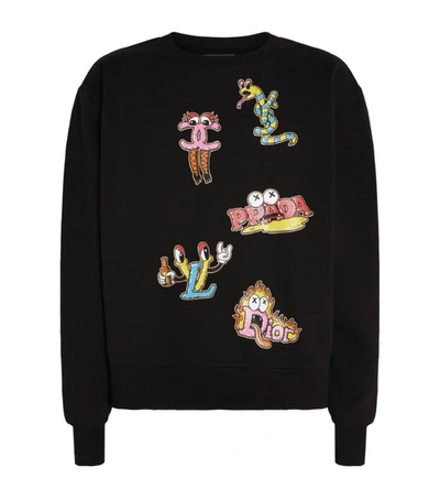 Shop Domrebel Cotton Luxury Brands Sweatshirt In Black