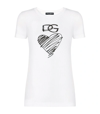 Shop Dolce & Gabbana Cotton Logo T-shirt In Multi