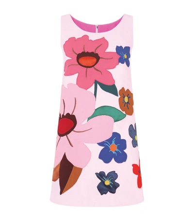 Shop Dolce & Gabbana Floral Patchwork Mini Dress In Multi