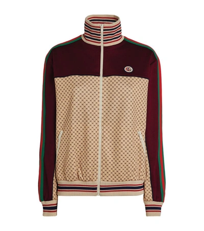 Shop Gucci Double G Track Jacket In Beige