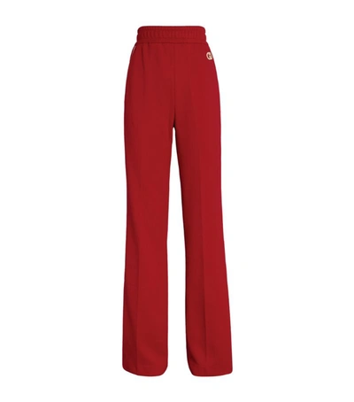 Shop Gucci Interlocking G Trousers In Red