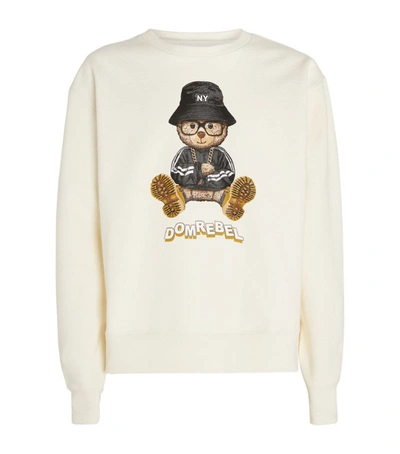 Shop Domrebel Cotton Ny Bear Sweatshirt In Ivory