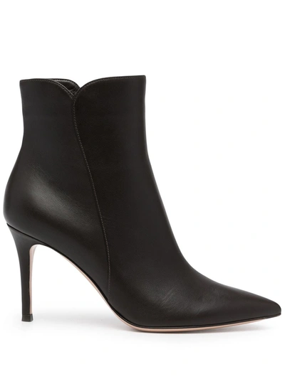 Gianvito Rossi Levy Ankle Boots In Black