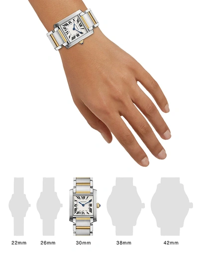 Shop Cartier Women's Tank Française Watch, Medium Model In Silver