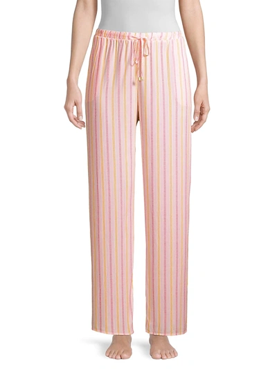 Shop Hanro Sleep & Lounge Striped Pajama Bottoms In Jolly Stripe