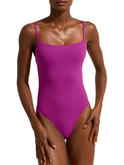 Shop Eres Aquarelle One-piece Swimsuit In Purple