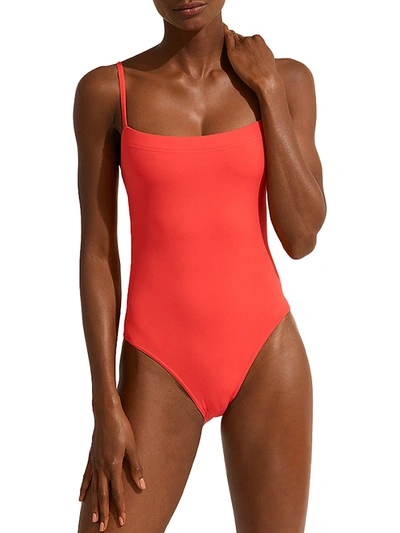 Shop Eres Aquarelle One-piece Swimsuit In Red