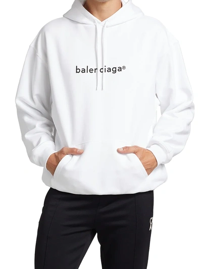 New Copyright Relaxed-fit Hoodie In White