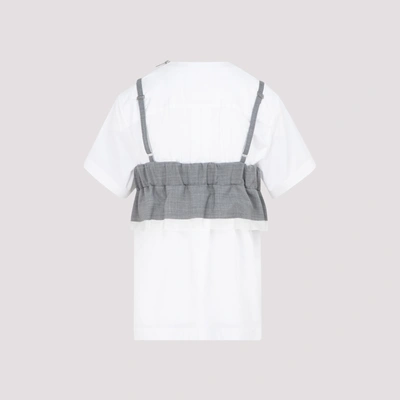 Shop Sacai T-shirt With Bra Insert Tshirt In Grey