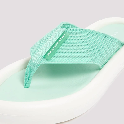 Shop Stella Mccartney Air Flip Flop Slide Shoes In Green