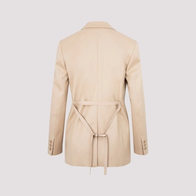 Shop Stella Mccartney Wool Jacket In Nude &amp; Neutrals