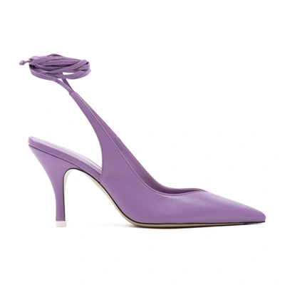 Shop Attico The   Venus Slingback 85 Pumps Shoes In Pink &amp; Purple