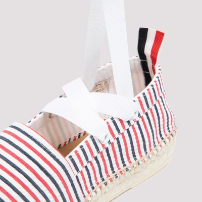 Shop Thom Browne Seersucker Stripe Espadrilles Shoes In White