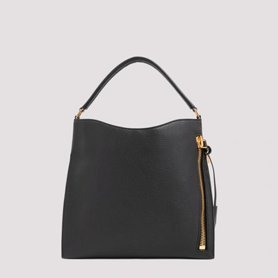 Shop Tom Ford Alix Leather Hobo Bag In Black