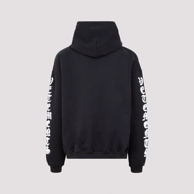 Shop Vetements Anarchy Gothic Logo Hoodie Sweatshirt In Black