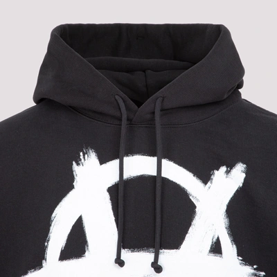 Shop Vetements Anarchy Gothic Logo Hoodie Sweatshirt In Black