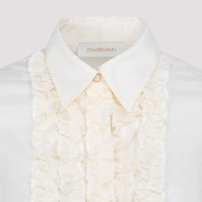 Shop Zimmermann Tuxedo Shirt In White