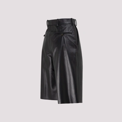 Shop Acne Studios Leather Shorts In Black