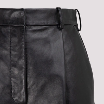 Shop Acne Studios Leather Shorts In Black