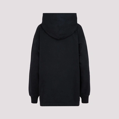 Shop Acne Studios Logo Hoodie Sweatshirt In Black