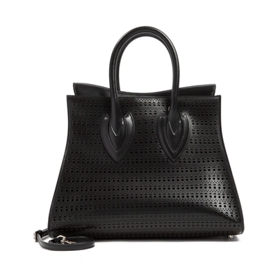 Shop Alaïa Alaia  Black Leather Tote Bag