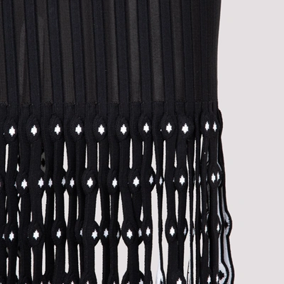 Shop Alaïa Alaia  Fringed Dress In Black