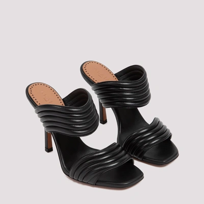 Shop Alaïa Alaia  Leather Mules Shoes In Black