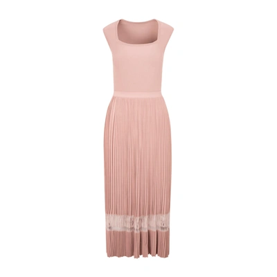 Shop Alaïa Alaia  Viscose Long Dress In Pink &amp; Purple