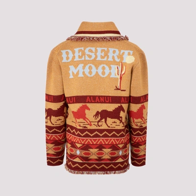 Shop Alanui Wild Roads Cardigan Sweater In Brown