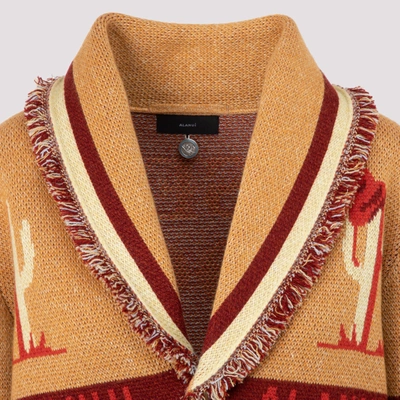 Shop Alanui Wild Roads Cardigan Sweater In Brown