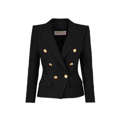 Shop Alexandre Vauthier Fitted Double-breasted Blazer Jacket In Black
