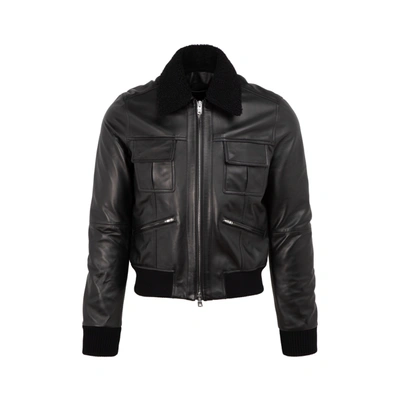 Shop Amiri Aviator Jacket In Black