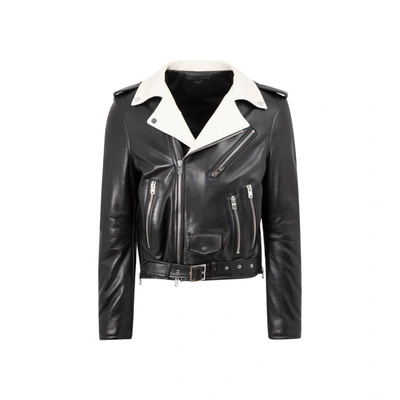 Shop Amiri Leather Jacket In Black