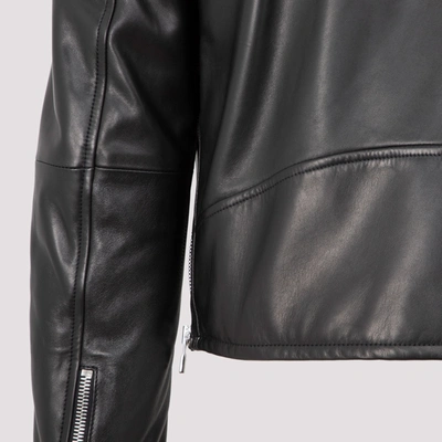 Shop Amiri Leather Jacket In Black