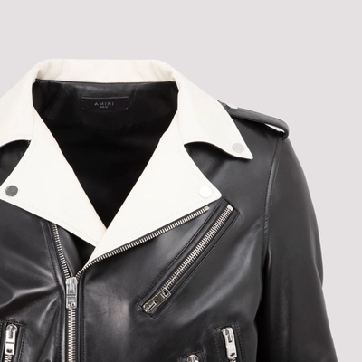 Shop Amiri Leather Jacket In Black