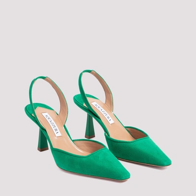 Shop Aquazzura Maia Pumps Shoes In Green