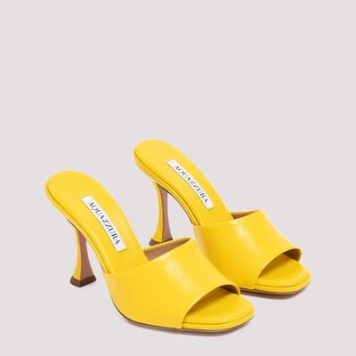 Shop Aquazzura Violette Mules 95 Shoes In Yellow &amp; Orange
