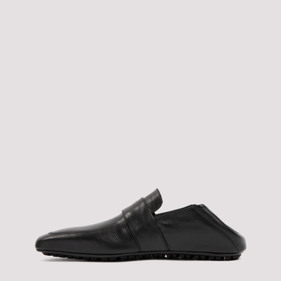 Shop Balenciaga City Leather Loafers Shoes In Black
