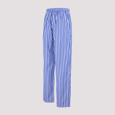 Shop Balenciaga Pyjama Pants In Blue