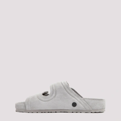 Shop Birkenstock The Mudlark Leather Sandals Shoes In Grey