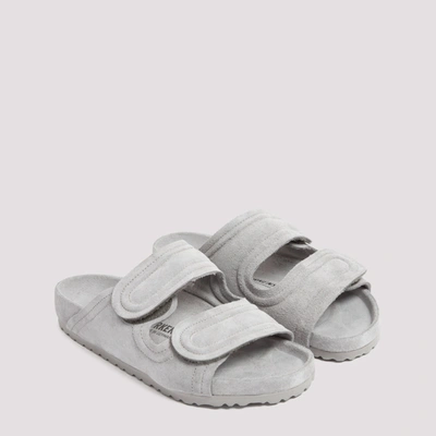 Shop Birkenstock The Mudlark Leather Sandals Shoes In Grey