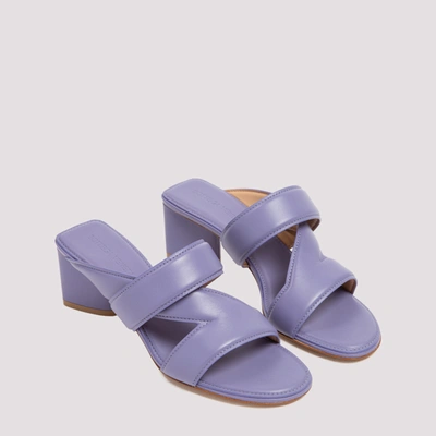 Shop Bottega Veneta Band Sandals Shoes In Pink &amp; Purple